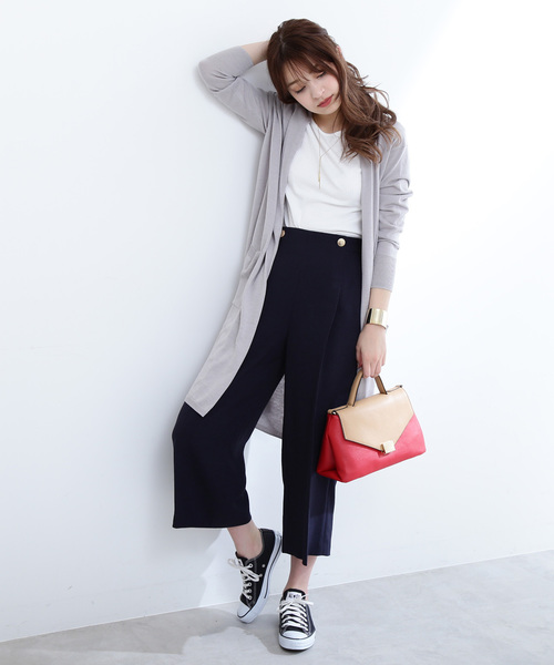 N.（N. Natural Beauty Basic）（エヌエヌナチュラルビューティーベーシック）の「◆トッパーニットカーディガン（カーディガン/ボレロ・レディース・ホワイト/ネイビー/グレー・MEDIUM）」の6枚目の写真