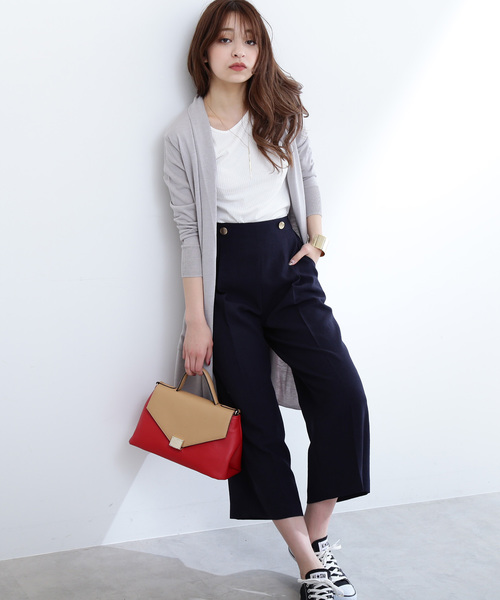 N.（N. Natural Beauty Basic）（エヌエヌナチュラルビューティーベーシック）の「◆トッパーニットカーディガン（カーディガン/ボレロ・レディース・ホワイト/ネイビー/グレー・MEDIUM）」の5枚目の写真