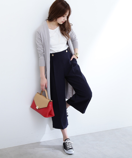 N.（N. Natural Beauty Basic）（エヌエヌナチュラルビューティーベーシック）の「◆トッパーニットカーディガン（カーディガン/ボレロ・レディース・ホワイト/ネイビー/グレー・MEDIUM）」の10枚目の写真