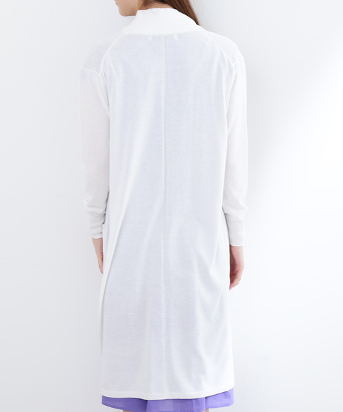 N.（N. Natural Beauty Basic）（エヌエヌナチュラルビューティーベーシック）の「◆トッパーニットカーディガン（カーディガン/ボレロ・レディース・ホワイト/ネイビー/グレー・MEDIUM）」の13枚目の写真
