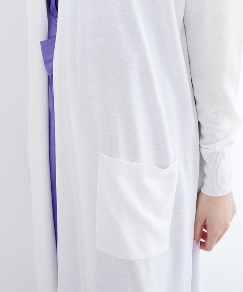 N.（N. Natural Beauty Basic）（エヌエヌナチュラルビューティーベーシック）の「◆トッパーニットカーディガン（カーディガン/ボレロ・レディース・ホワイト/ネイビー/グレー・MEDIUM）」の15枚目の写真