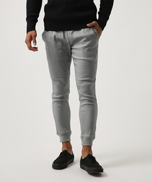 ストレッチ裏起毛裾リブパンツ