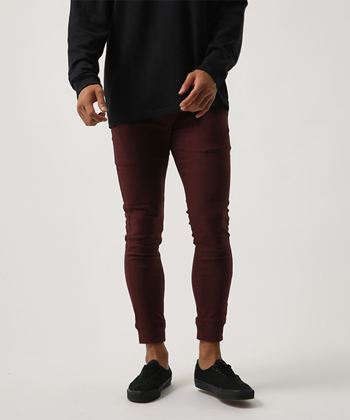 AZUL by moussy（アズールバイマウジー）の「ストレッチ裏起毛裾リブパンツ（その他パンツ・メンズ・ブラック/杢グレー/ボルドー・X-LARGE/SMALL/X-SMALL/MEDIUM/LARGE）」の3枚目の写真