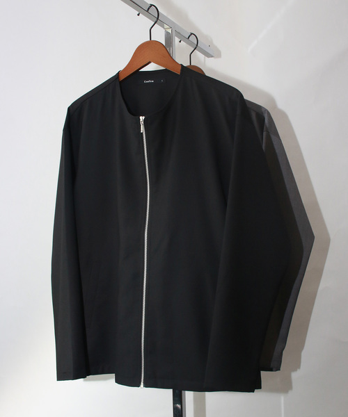 Confirm(コンファーム)の「Confirm / コンファーム ノーカラーZIPジャケット(ノーカラージャケット・メンズ・ブラック/グレー・M/L)」の2枚目の写真