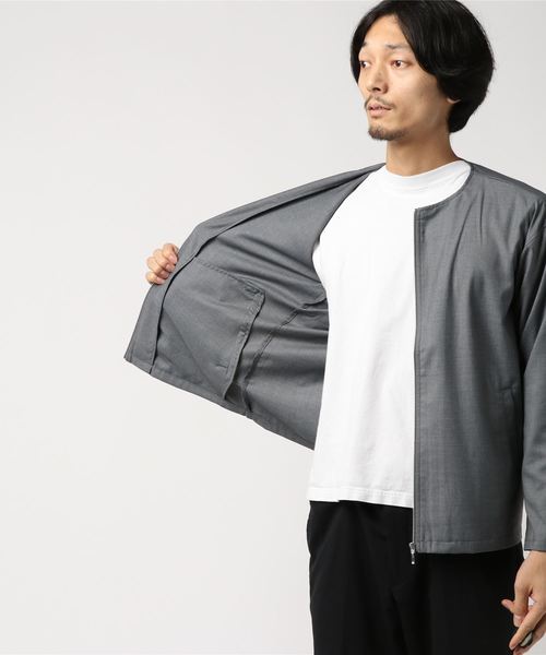 Confirm(コンファーム)の「Confirm / コンファーム ノーカラーZIPジャケット(ノーカラージャケット・メンズ・ブラック/グレー・M/L)」の5枚目の写真