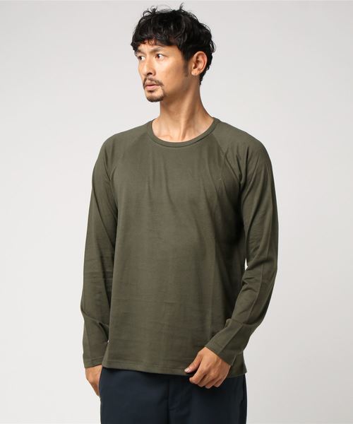 MAJESTIC HOMME(マジェスティックオム)の「MAJESTIC HOMME クルーネック長袖プルオーバー(Tシャツ/カットソー・メンズ・ホワイト/カーキ/ダークブルー・S/M)」の3枚目の写真