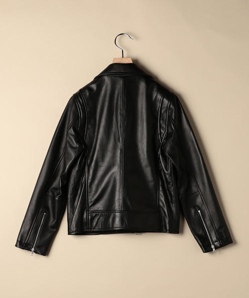 BEAUTY&YOUTH UNITED ARROWS(ビューティーアンドユースユナイテッドアローズ)の「BY シープレザーダブルライダースジャケット(ライダースジャケット・レディース・ブラック・MEDIUM/SMALL)」の3枚目の写真