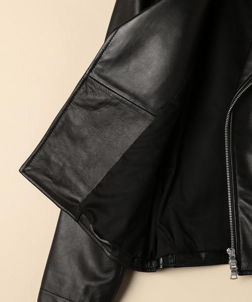 BEAUTY&YOUTH UNITED ARROWS(ビューティーアンドユースユナイテッドアローズ)の「BY シープレザーダブルライダースジャケット(ライダースジャケット・レディース・ブラック・MEDIUM/SMALL)」の14枚目の写真