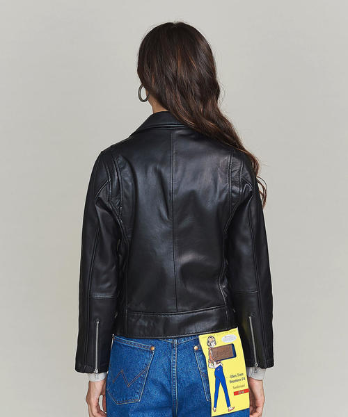 BEAUTY&YOUTH UNITED ARROWS(ビューティーアンドユースユナイテッドアローズ)の「BY シープレザーダブルライダースジャケット(ライダースジャケット・レディース・ブラック・MEDIUM/SMALL)」の13枚目の写真