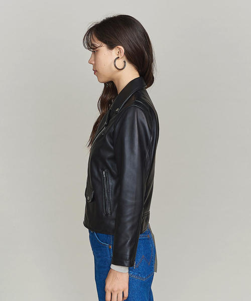 BEAUTY&YOUTH UNITED ARROWS(ビューティーアンドユースユナイテッドアローズ)の「BY シープレザーダブルライダースジャケット(ライダースジャケット・レディース・ブラック・MEDIUM/SMALL)」の11枚目の写真