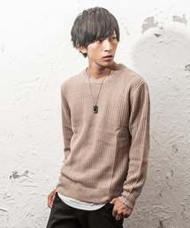 MinoriTY | ルーズシルエット7G片畦クルーネックニット(ニット/セーター)