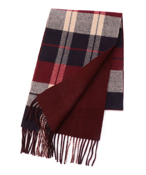 SHIPS（シップス）の「SHIPS Days:カシミヤ リバーシブルマフラー（チェック）（マフラー・メンズ・ブラック/ブラウン/レッド/コバルトブルー/ロイヤルブルー・ONE SIZE）」の13枚目の写真