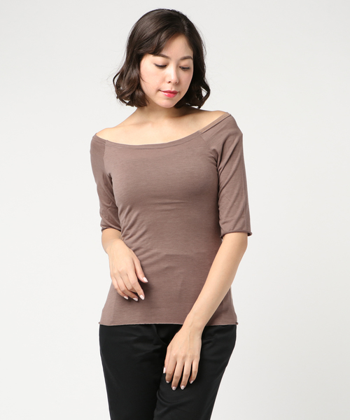 Styleblock スタイルブロック の オフショルダーカットソー Tシャツ カットソー Wear