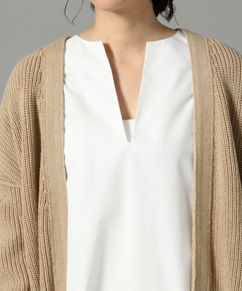 LOWRYS FARM（ローリーズファーム）の「アゼロングカーディガン　825301（カーディガン/ボレロ・レディース・ブラック/ベージュ/ブルー/オフホワイト・FREE）」の13枚目の写真