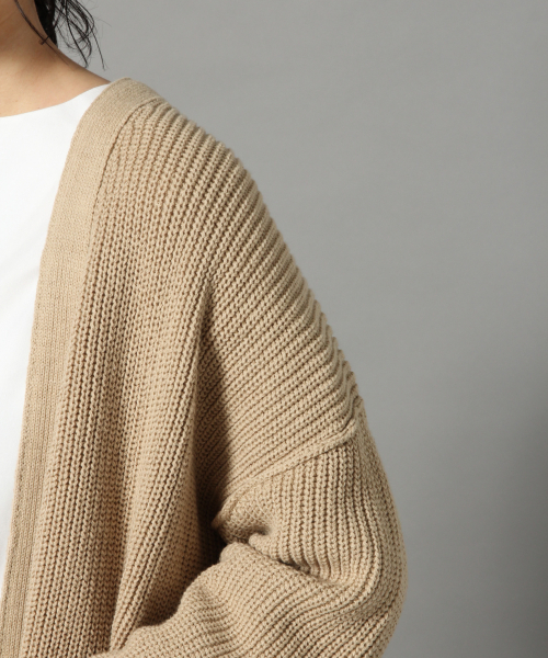 LOWRYS FARM（ローリーズファーム）の「アゼロングカーディガン　825301（カーディガン/ボレロ・レディース・ブラック/ベージュ/ブルー/オフホワイト・FREE）」の9枚目の写真