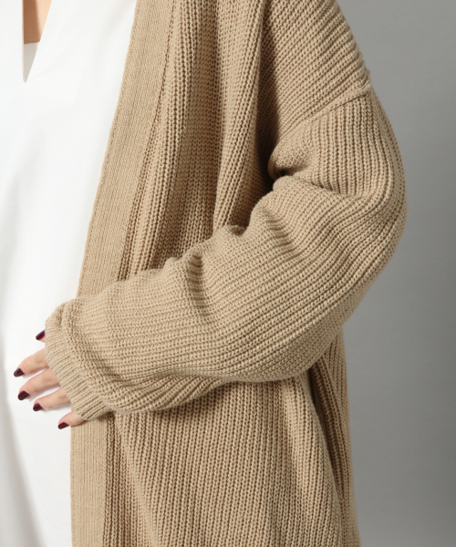 LOWRYS FARM（ローリーズファーム）の「アゼロングカーディガン　825301（カーディガン/ボレロ・レディース・ブラック/ベージュ/ブルー/オフホワイト・FREE）」の5枚目の写真