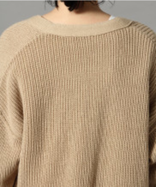 LOWRYS FARM（ローリーズファーム）の「アゼロングカーディガン　825301（カーディガン/ボレロ・レディース・ブラック/ベージュ/ブルー/オフホワイト・FREE）」の8枚目の写真