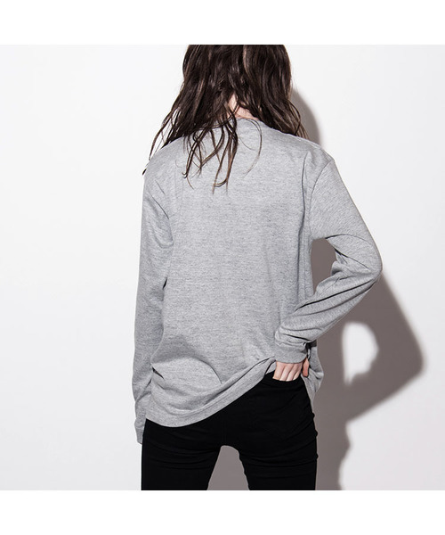 KLON（クローン）の「KLON LONG T GRAY(LOGO WHITE)（Tシャツ/カットソー・レディース・グレー・S/M/L）」の2枚目の写真