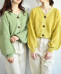 PairPair | カラバリ豊富！ワッフル編みVネックカーディガン(カーディガン/ボレロ)