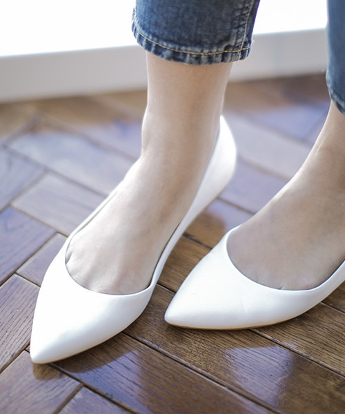 NANO universe（ナノユニバース）の「●ポインテッドバレエ（パンプス・レディース・ホワイト/ネイビー/ライトブルー/その他1・35/38/36/37）」の10枚目の写真