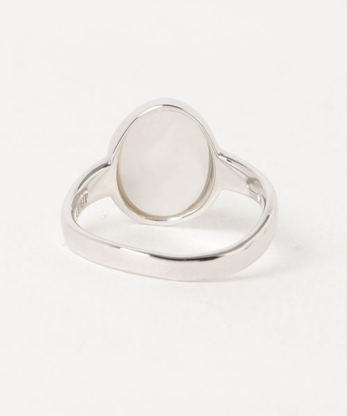 TAKE-UP（テイクアップ）の「【ZOZO限定】SV ホワイトシェル　ブライトリング（ロジウムコーティング）（リング・レディース・ホワイトゴールド・#10/#12）」の2枚目の写真