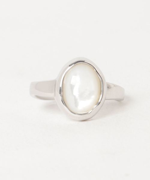 TAKE-UP（テイクアップ）の「【ZOZO限定】SV ホワイトシェル　ブライトリング（ロジウムコーティング）（リング・レディース・ホワイトゴールド・#10/#12）」の6枚目の写真