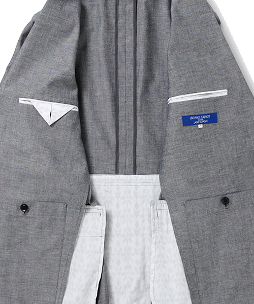 BEAMS LIGHTS Men's（ビームスライツ メンズ）の「○BEAMS LIGHTS with MIC*ITAYA / シャンブレージャケット（テーラードジャケット・メンズ・グレー・LARGE/MEDIUM/SMALL）」の13枚目の写真