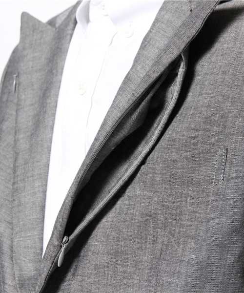 BEAMS LIGHTS Men's（ビームスライツ メンズ）の「○BEAMS LIGHTS with MIC*ITAYA / シャンブレージャケット（テーラードジャケット・メンズ・グレー・LARGE/MEDIUM/SMALL）」の12枚目の写真