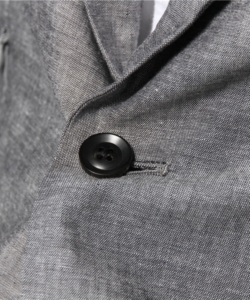 BEAMS LIGHTS Men's（ビームスライツ メンズ）の「○BEAMS LIGHTS with MIC*ITAYA / シャンブレージャケット（テーラードジャケット・メンズ・グレー・LARGE/MEDIUM/SMALL）」の6枚目の写真