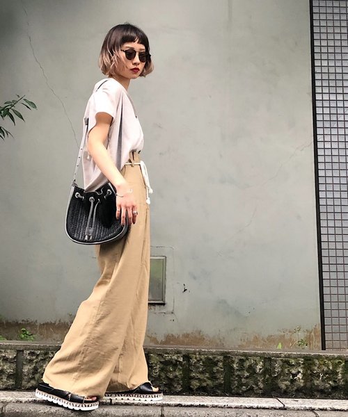 PAGEBOY（ページボーイ）の「アサコンロープベルトパンツ2（その他パンツ・レディース・ブラック/ベージュ/オフホワイト/オレンジ・FREE）」の9枚目の写真