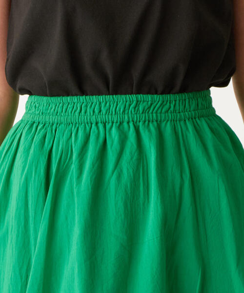 EMMEL REFINES（エメルリファインズ）の「〔ハンドウォッシャブル〕SMF HW　ボイルフレア ギャザーマキシ（スカート・レディース・レッド/ブラック/ケリー・FREE）」の8枚目の写真