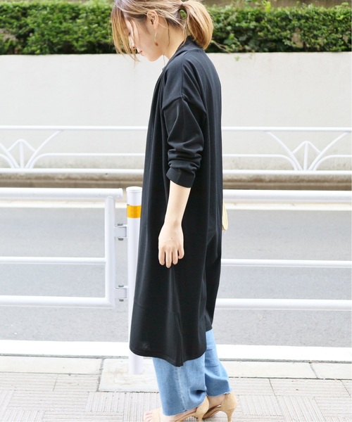 La TOTALITE(ラトータリテ)の「POPロングカーディガン【手洗い可能】◆(カーディガン/ボレロ・レディース・ブラック/ベージュ・FREE)」の11枚目の写真