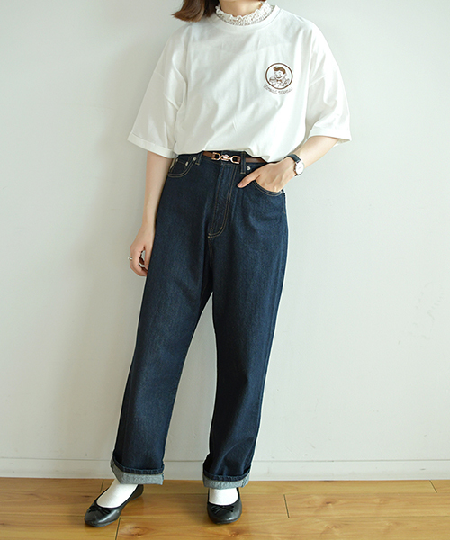 PairPair（ペアペア）の「もぐもぐ！ブレッドくんバックプリントTシャツ（Tシャツ/カットソー・レディース・グリーン/ボルドー/モカ・FREE）」の5枚目の写真