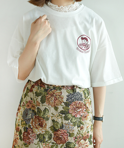 PairPair（ペアペア）の「もぐもぐ！ブレッドくんバックプリントTシャツ（Tシャツ/カットソー・レディース・グリーン/ボルドー/モカ・FREE）」の20枚目の写真