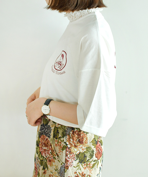 PairPair（ペアペア）の「もぐもぐ！ブレッドくんバックプリントTシャツ（Tシャツ/カットソー・レディース・グリーン/ボルドー/モカ・FREE）」の21枚目の写真