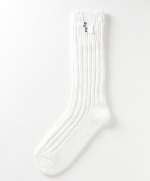 HIGHTIDE(ハイタイド)の「decka quality socks Cased heavy weight plain socks デカ クォリティソックス リブソックス 靴下 メンズ 25~28cm(ソックス/靴下・メンズ・ホワイト/ブラック/レッド/パープル/イエロー/ヘザーグレー/オリーブ・FREE)」の9枚目の写真