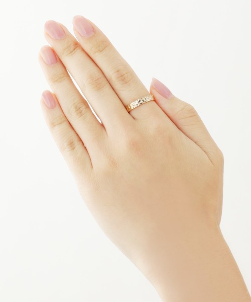 COCOSHNIK(ココシュニック)の「K10打ち目 リング(リング・レディース・ホワイト系その他7・12号/10号/14号)」の6枚目の写真