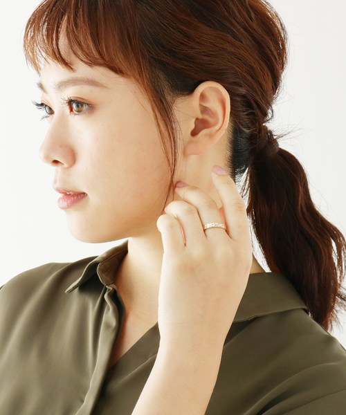 COCOSHNIK(ココシュニック)の「K10打ち目 リング(リング・レディース・ホワイト系その他7・12号/10号/14号)」の10枚目の写真