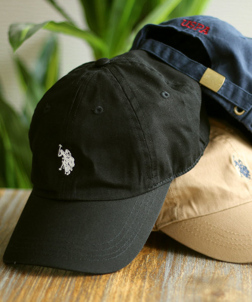 U.S. POLO ASSN.(ユーエスポロアッスン)の「U.S. POLO ASSN./ユーエスポロアッスン ダブルホースマン刺繍 ローキャップ(キャップ・メンズ・ブラック/ベージュ/ネイビー・FREE)」の2枚目の写真