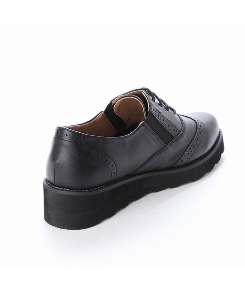 Fin（フィン）の「厚底レースアップシューズ（ドレスシューズ・レディース・ブラック/ブラック系その他・LL/S/M/L）」の4枚目の写真