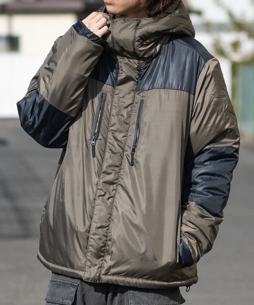 JOHN'S CLOSET（ジョンズクローゼット）の「【40I】エコダウン フーデットジャケット（ダウンジャケット/コート・メンズ・レッド/カーキ/イエロー/ブラック/ベージュ/ネイビー/チャコールグレー・LARGE/MEDIUM/X-LARGE）」の18枚目の写真