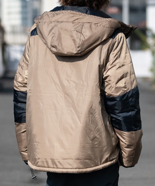 JOHN'S CLOSET（ジョンズクローゼット）の「【40I】エコダウン フーデットジャケット（ダウンジャケット/コート・メンズ・レッド/カーキ/イエロー/ブラック/ベージュ/ネイビー/チャコールグレー・LARGE/MEDIUM/X-LARGE）」の13枚目の写真