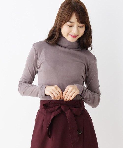 grove（グローブ）の「スーピマタートルネックプルオーバー（Tシャツ/カットソー・レディース・ブラック/アイボリー/ブラウン系その他・02/03）」の3枚目の写真