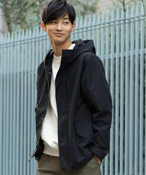 coen（コーエン）の「ボリュームネックショートモッズブルゾン(ネイビー⇒WEB限定カラー)#（モッズコート・メンズ・オリーブ/ブラック/ネイビー・SMALL/LARGE/X-LARGE/MEDIUM）」の11枚目の写真