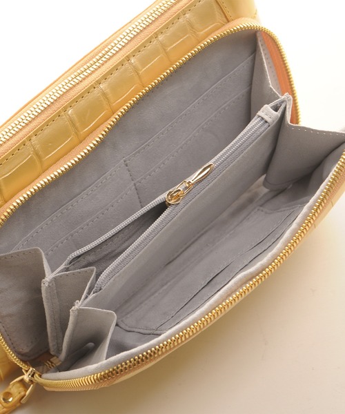 sankyo shokai（サンキョウショウカイ）の「クロコダイルレザーお財布ショルダーバッグ（ショルダーバッグ・レディース・ホワイト/ライトホワイト/ピンク/ゴールド/ブルー・FREE）」の17枚目の写真