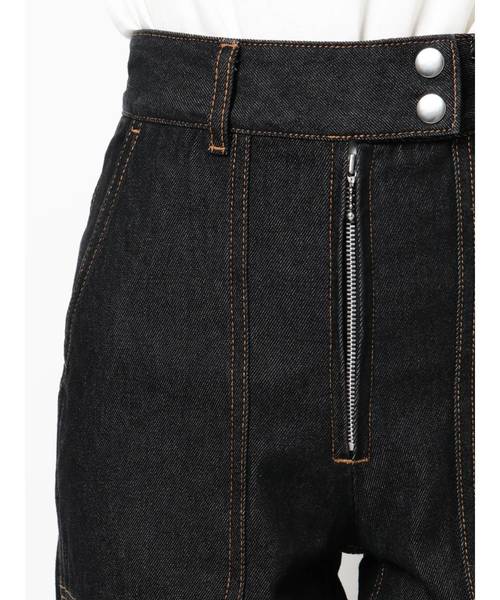 jouetie（ジュエティ）の「ヘムボタンカラーステッチパンツ（デニムパンツ・レディース・ブラック/アイボリー/その他1・SMALL/MEDIUM）」の15枚目の写真