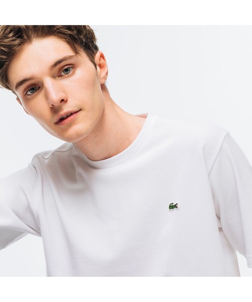 LACOSTE(ラコステ)の「鹿の子クルーネックTシャツ(半袖)(Tシャツ/カットソー・メンズ・ホワイト/ブラック/ネイビー/グレー・2/3/5/4)」の6枚目の写真