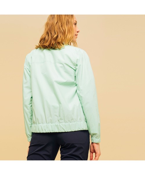 AIGLE(エーグル)の「撥水 フワクシャ ドゥ ショートジャケット(ブルゾン・レディース・ベージュ/ライトグリーン/ダークネイビー・40/38/36)」の15枚目の写真