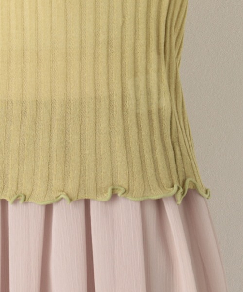 archives(アルシーヴ)の「シアーニットトップス(ニット/セーター・レディース・ブラック/ブルー/グリーン/アイボリー・MEDIUM)」の7枚目の写真