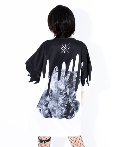 TRAVAS TOKYO（トラバス トウキョウ）の「『TRAVAS TOKYO/トラバス トーキョー』Oozy bear BIG Tee/垂れくまプリント半袖Tシャツ カットソー（Tシャツ/カットソー・レディース・ホワイト/ブラック・FREE）」の9枚目の写真